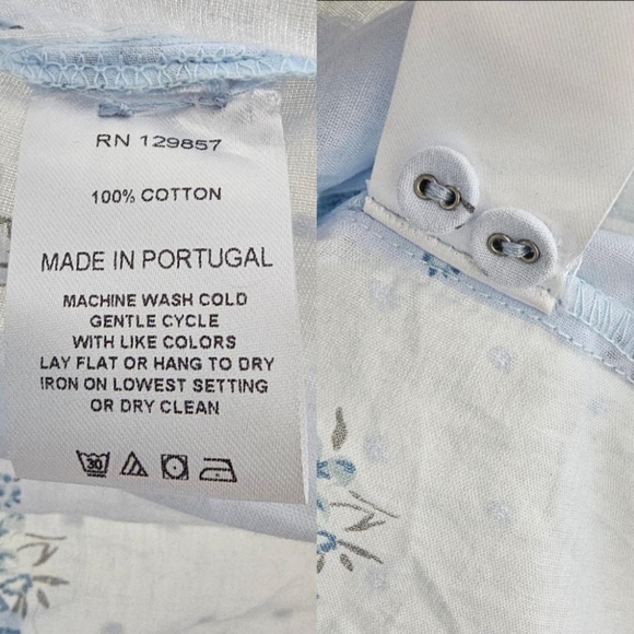 NWT The Shirt by Rochelle Behrens the Candice floral dress in soft blue ditsy - Picture 7 of 8